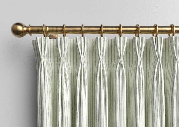 Laura Ashley Candy Stripe, Bottle Green - Made to Measure Curtains - Image 11